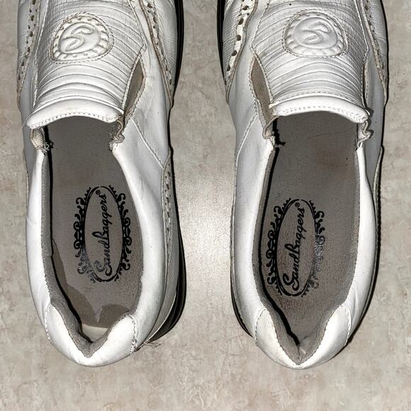 white Sandbaggers women's leather golf shoes Size 9.5 - Picture 5 of 10